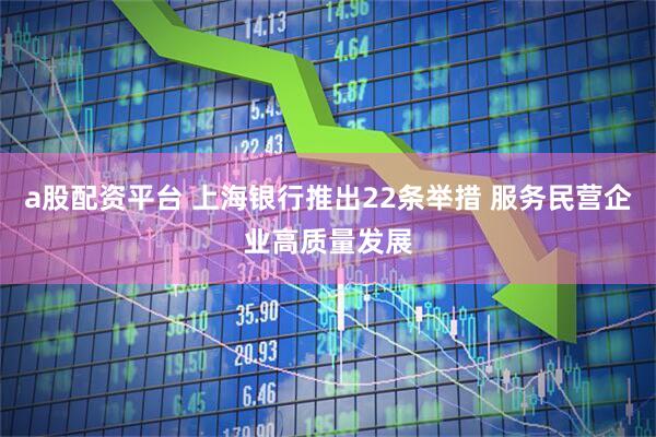a股配资平台 上海银行推出22条举措 服务民营企业高质量发展