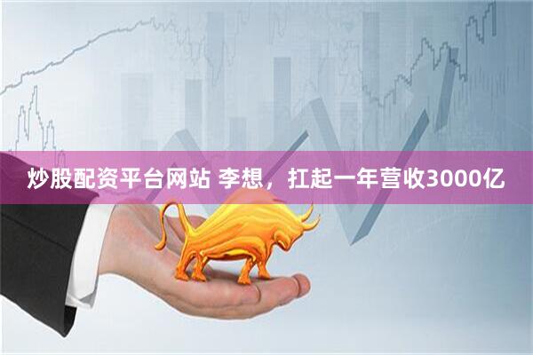 炒股配资平台网站 李想，扛起一年营收3000亿