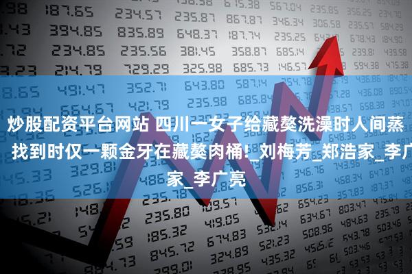 炒股配资平台网站 四川一女子给藏獒洗澡时人间蒸发，找到时仅一颗金牙在藏獒肉桶!_刘梅芳_郑浩家_李广亮
